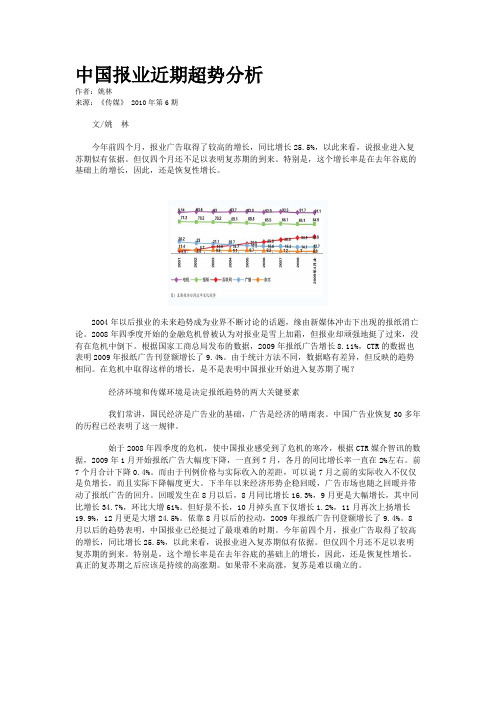 中国报业近期超势分析