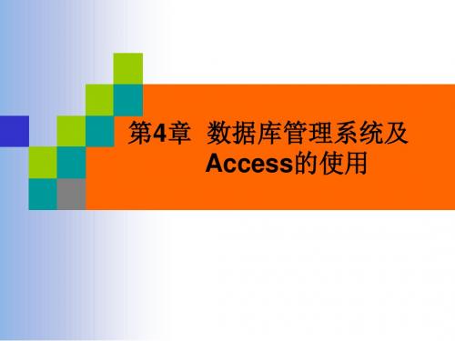 第4章数据库管理系统及Access的使用-PPT精品文档