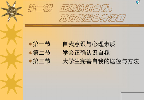第二讲 正确认识自我,充分发掘自身潜能