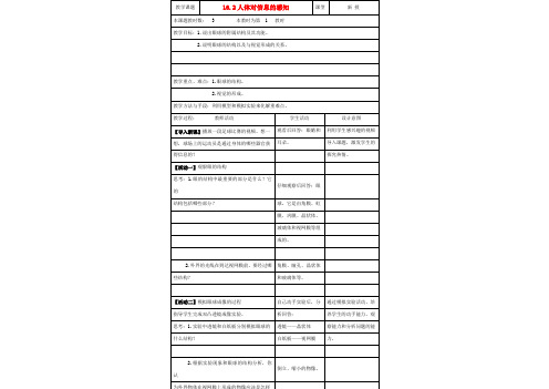 八年级生物上册 16.2 人体对信息的感知(第1课时)教案 (新版)苏科版 教案