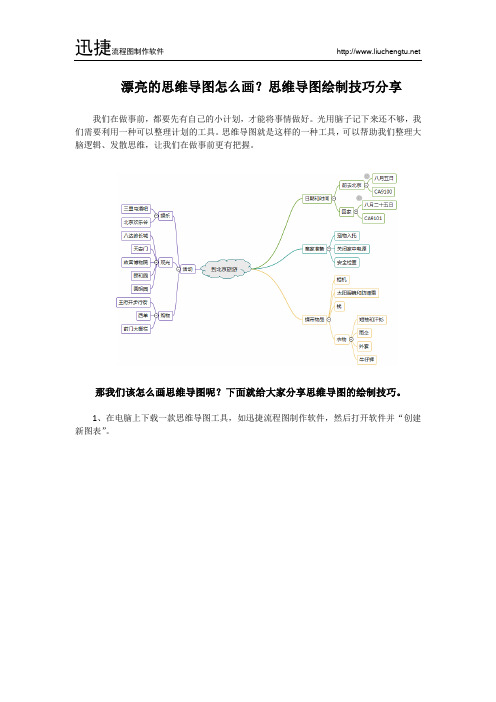 漂亮的思维导图怎么画？思维导图绘制技巧分享