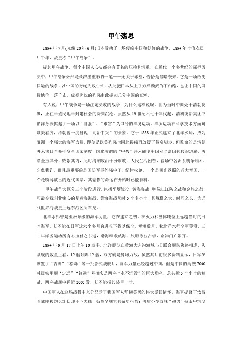 甲午殇思