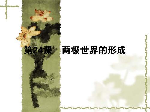 2013版状元360人教版历史一轮复习课件 必修1 第24课 两极世界的形成