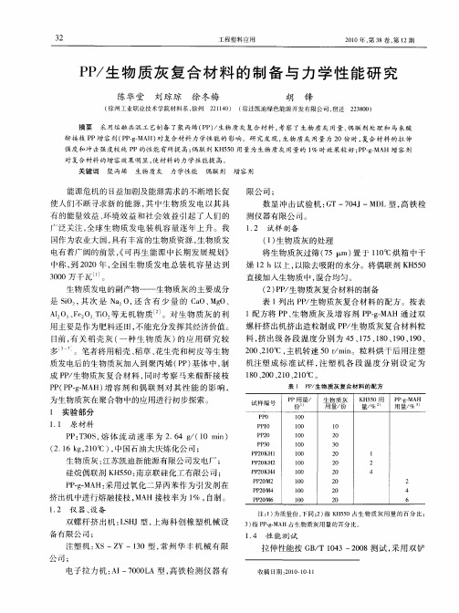 PP／生物质灰复合材料的制备与力学性能研究