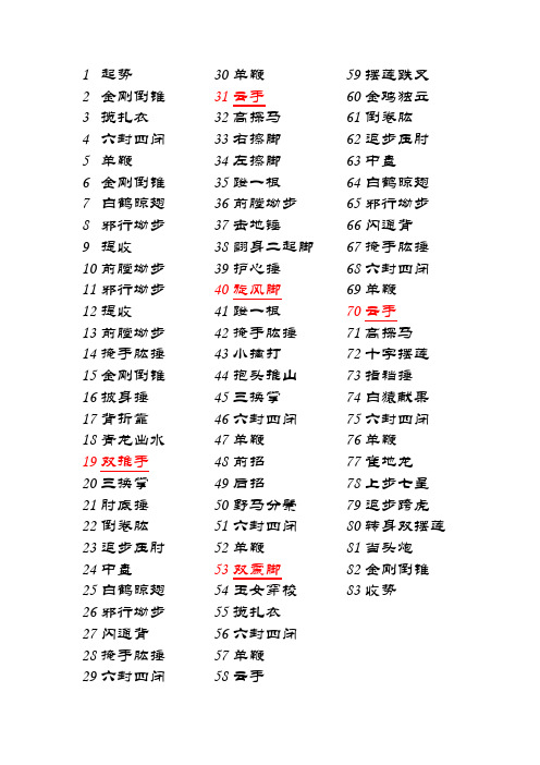 83式太极拳新架一路