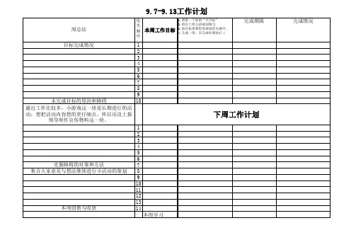 新版周报表样本