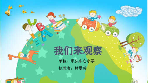 一年级上册科学课件：3我们来观察 粤教版 (共14张PPT)