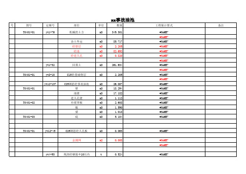 xxx事故油池工程量——土建预算实例