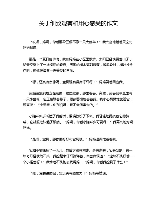 关于细致观察和用心感受的作文