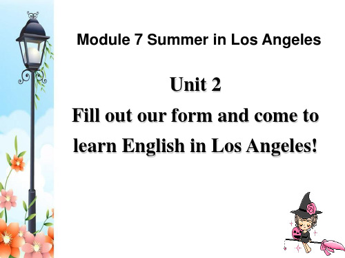 Fill out a form and come to learn English in LA