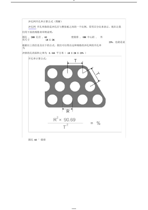 冲孔网开孔率计算公式(带图解)