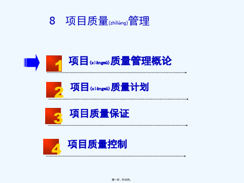 项目管理(MBA精品系列)课件8项目质量管理