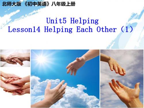 北师大版初中英语八年级上Unit 5 Lesson14(共18张PPT)