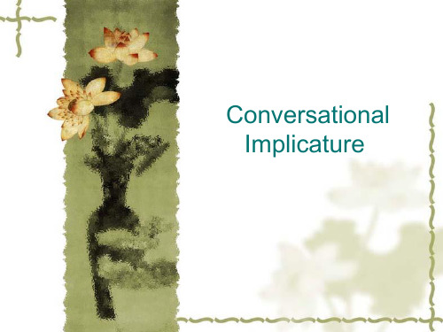 Chapter 3  Conversational__ Implicature