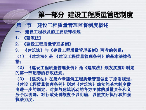 建设工程质量管理制度讲义(ppt 71页)