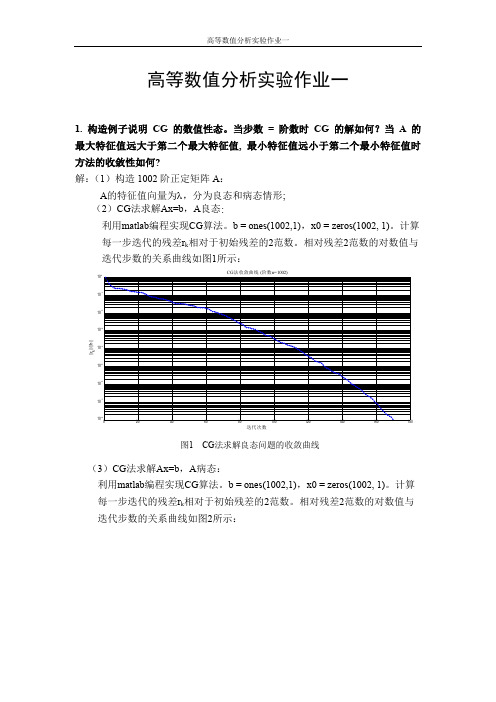 清华大学高等数值分析  第一次实验作业