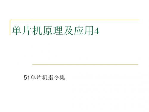 51单片机(汇编)指令集4