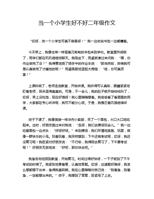 当一个小学生好不好二年级作文