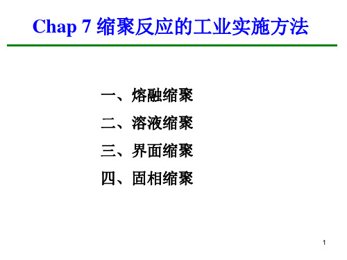 第七章 缩合聚合工艺20160410