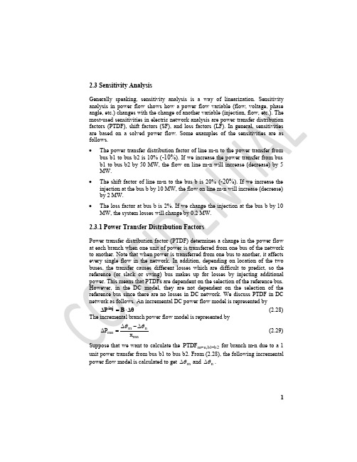 Sensitivity Analysis