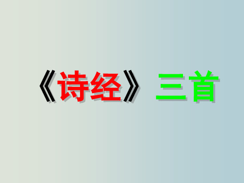 高二语文 诗经三首 人教版
