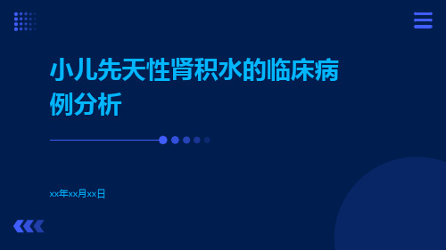 小儿先天性肾积水的临床病例分析