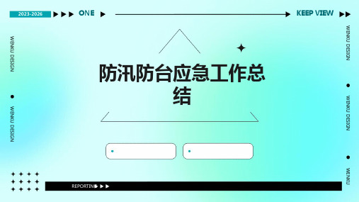 防汛防台应急工作总结PPT