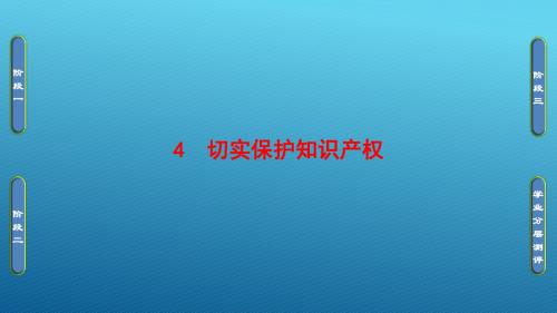 2018-2019学年高中政治人教版选修五：专题2 4 切实保护知识产权