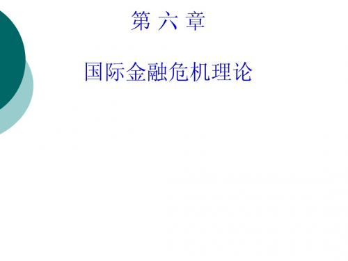 《国际金融理论与实务(修订版)》第六章：国际金融危机理论