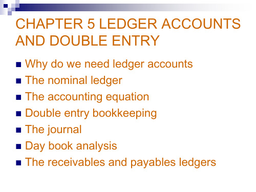 chapter5-ledger accounts and double entry