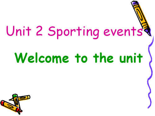 高中英语：Unit2_Sporting_events-welcome课件(牛津译林版必修4)