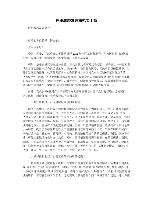 任职表态发言稿范文3篇