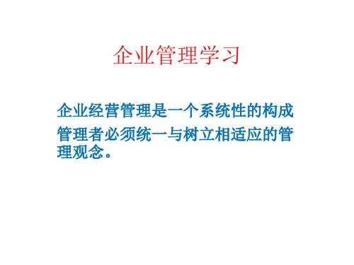 企业经营管理学习课件PPT(共 47张)