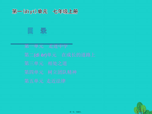 (季版)七年级政治上册第一单元第一节第二起跑线课件11湘教版(道德与法治)