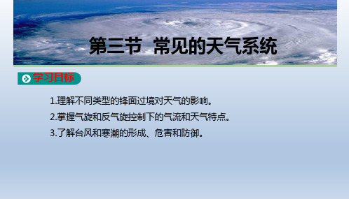 2019-2020学年高中地理人教版必修1课件：2.3 常见天气系统(共29张PPT)