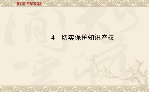 2.4切实保护知识产权教学课件(新人教版选修5)