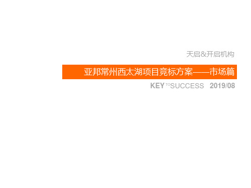 天启开启2019年08月亚邦常州西太湖的项目竞标的方案——市场篇