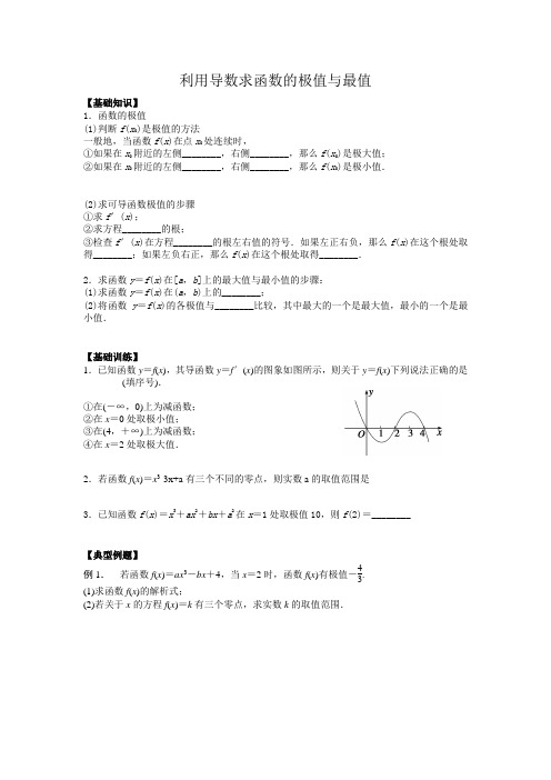 导数在函数中的应用极值与最值