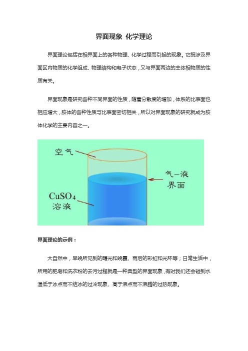 界面现象 化学理论