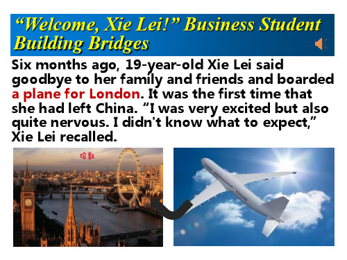 Unit 2 “Welcome, Xie Lei!” Business 