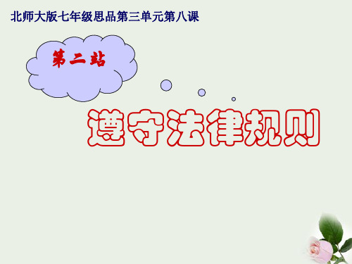 河南省三门峡市卢氏县育才中学七年级政治《遵守法律规则》课件