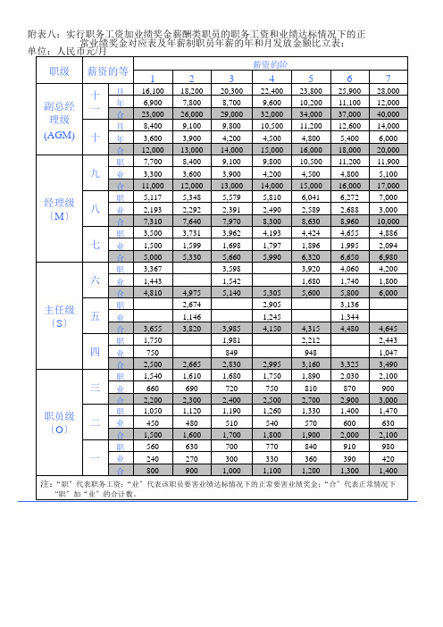 064.员工月发放金额对照表(GoodcareerHRForm064)