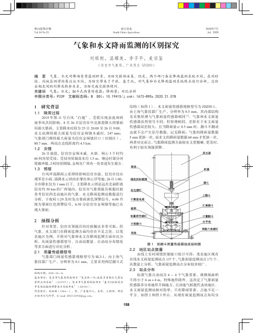 气象和水文降雨监测的区别探究