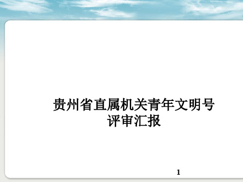 青年文明号汇报ppt课件