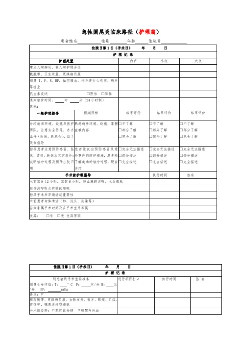 单纯性阑尾炎临床路径护理_篇