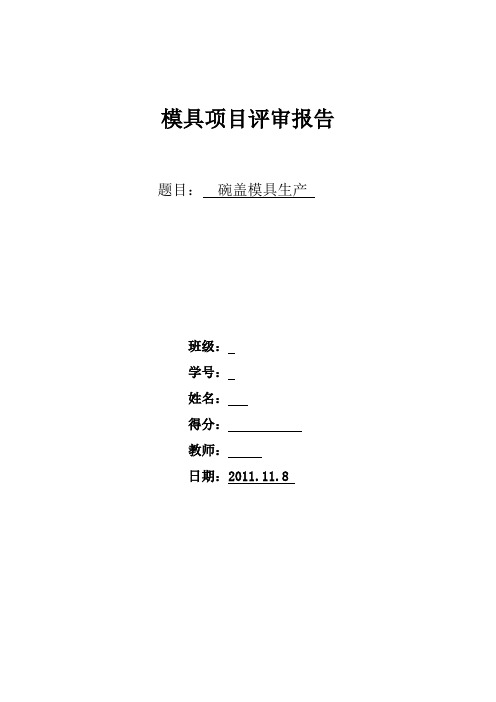 模具项目评审报告