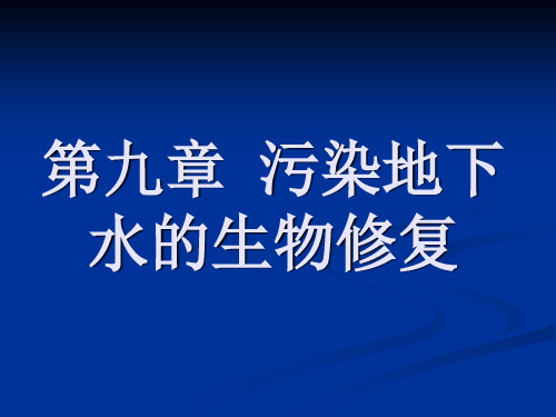 污染环境生物修复工程PPT课件