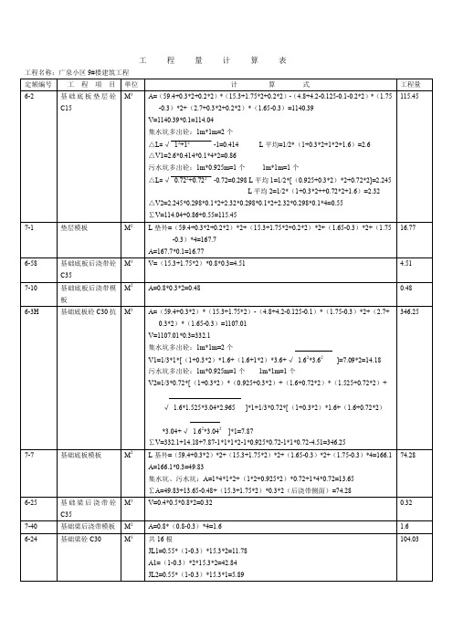 广联达算量套价实例 XX小区