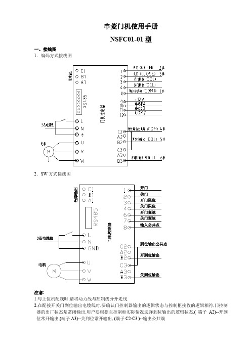 各类门机调试手册