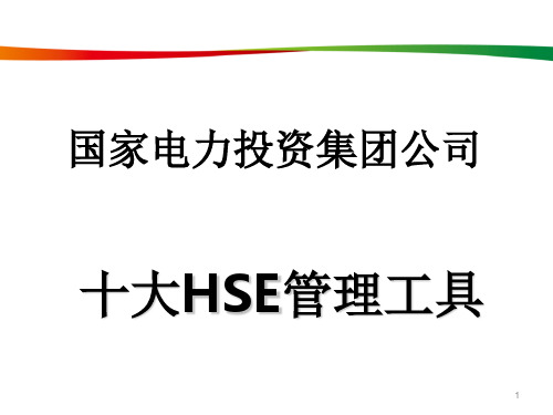 十大HSE管理工具(国家电投)-文档资料